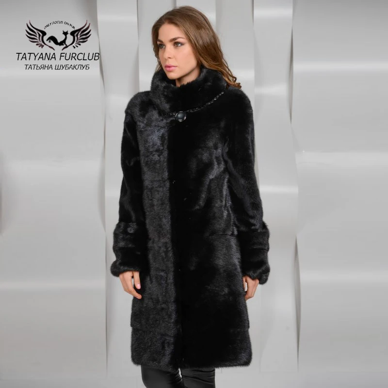 Tatyana Furclub роскошная женская норковая шуба, зимняя натуральная Шуба, женская шуба, женская шуба, норковая шуба