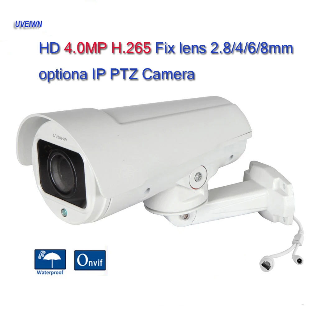 

UVEIWN PTZ Bullet Camera H.265 4.0MP mini PTZ IP camera Full-HD 2592*1520P indoor 50m IR night vision with 4PCS Array Leds