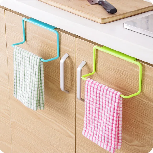 Practical Cabinet Door Hanging Hooks Bathroom Towel Shelf Kitchen Practical Cabinet Door Hanging Hooks Bathroom Towel Shelf Kitchen Dishcloth Hanger Household Products Storage Rack