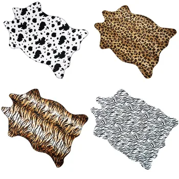 

MUZZI Luxury Rectangle Sheepskin Hairy Zebra Cow Leopard Giraffe Tiger Rug Cowhide home