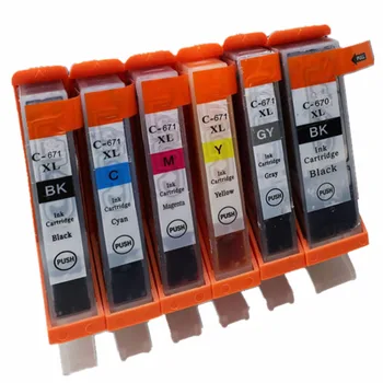 

Replacement PGI-670PGBK PGI670 PGI-670 CLI-671 PGI 670 PGI-670XL Ink Cartridges For Canon Pixma MG5760 MG5765 MG5766