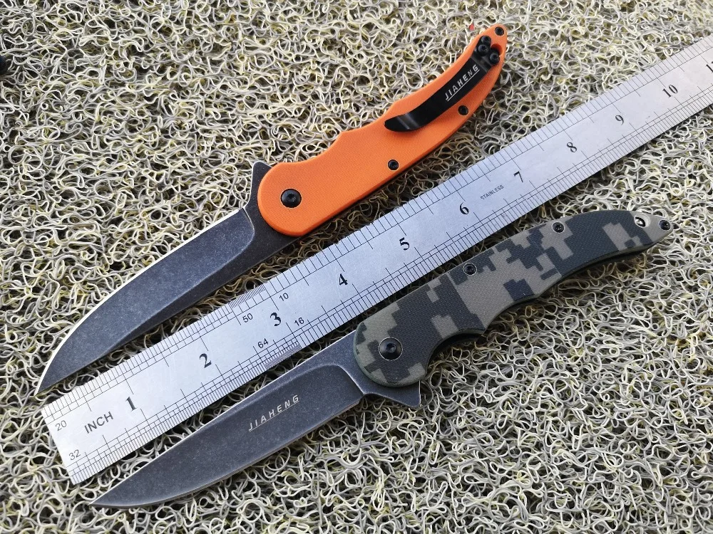 

2018 JIAHENG c36 Bearing system C81 Floding knife D2 blade G10 handle outdoor survival hunting camping tool High-quality