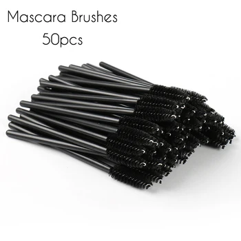 

50pcs Eyelash Brushes Disposable Mascara Wands Applicator Makeup Brushes Eyelash Extension Cosmetic Brushes