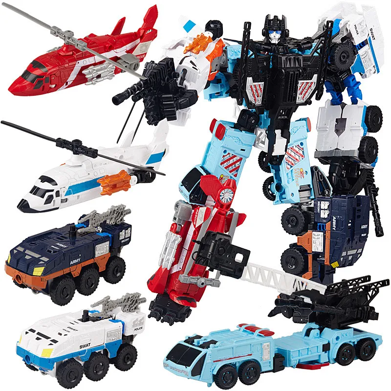 

WEI JIANG 5 IN 1 Oversize 40CM Devastator Toy boy NBK Transformation KO Robot Car Action Figure Aircraft Model Toys Kid adult