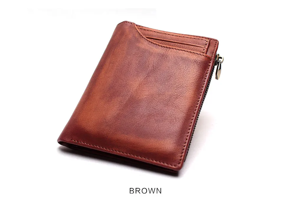 Мужской цветной бумажник ручной работы съемный многофункциональный кожаный бумажник большой емкости маленький кошелек
