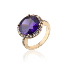 Brand New Party Los Anillos Para Las Mujeres Bijoux 2017 Moda Chapado En Oro Circón Anillo de Bodas Joyería Envío Gratis 4R18K-42