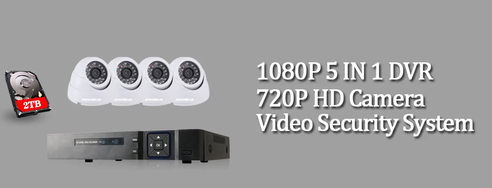 4CH система видеонаблюдения 4CH 1080 P DVR 4 шт. 1.0MP IR внутренняя камера видеонаблюдения 2000TVL домашняя система безопасности комплекты