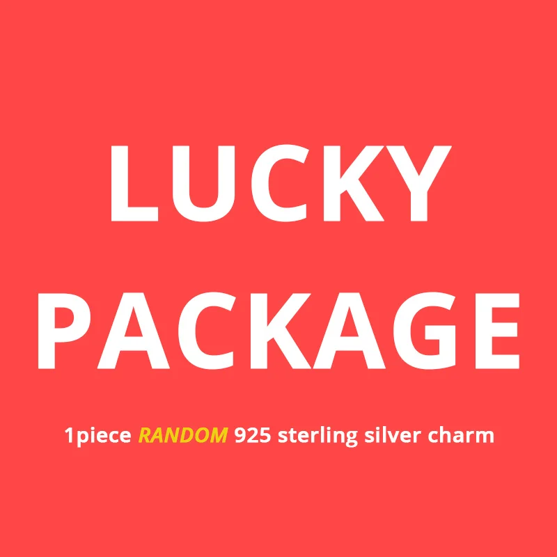

BISAER 1 PIECES 925 Sterling Silver Random Charms fit for original bracelet Surprise Gift