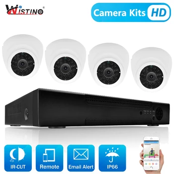 

Wistino 1080P 4pcs IP Camera CCTV Security System Kit Night Vision 8CH NVR Recorder Surveillance Monitor Kits H.265 XMeye 720P