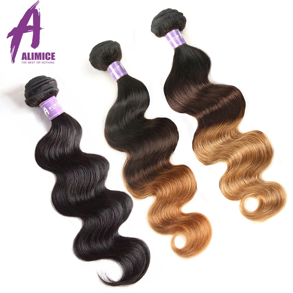 Indian Body Wave Human Hair Weave Bundles Hair Extensions Alimice
