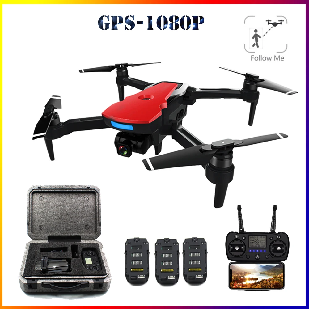 

GPS RC Drone with Camera 1080P Wide-angle Camera 5G Wifi FPV GPS Positioning Follow Me Altitude Hold RC Quadcopter Dron VS F11