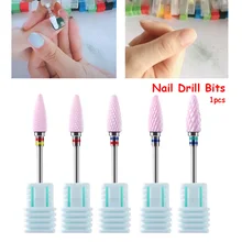 Синий и розовый цвет керамический сверло для ногтей стиль электрическая вращающаяся пилка для ногтей инструменты для дизайна ногтей Очиститель ногтей салонные биты-Аксессуары
