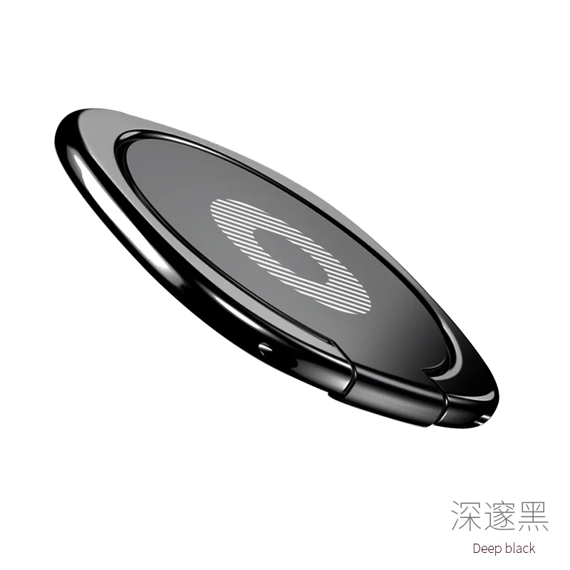 Redtree Универсальная Подставка-кольцо под Пальцы для телефона 360 градусов подставка для iPhone X 7 6 plus samsung Xiaomi смартфон планшет простой bague - Цвет: black