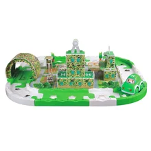 Горячая Защита База 3D головоломка Электрический Железнодорожный вагон гоночная машинка-головоломка электрическая дорожка на батарейках детские игрушки «сделай сам»