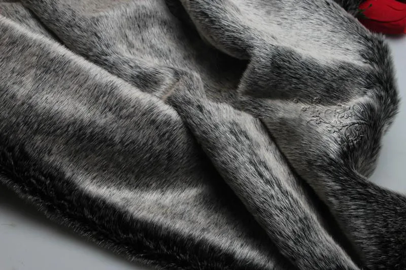 170x50cm1pc хорошая ткань из искусственного меха кролика серый искусственный мех