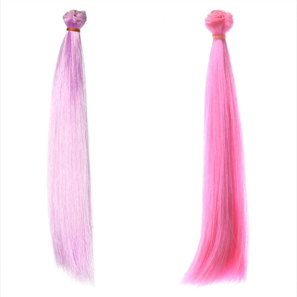 1pcs 30100cm Doll Accessories Straight Synthetic Fiber Wig Hair For Doll Wigs High-temperature Wire diy wig (6)