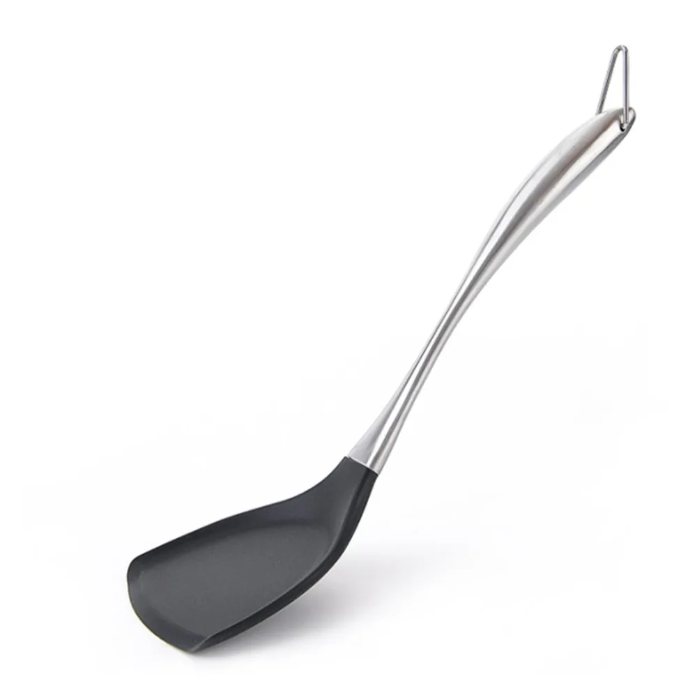 Stainless Steel Long Handle Silicone Spatula Pan Turners Special For