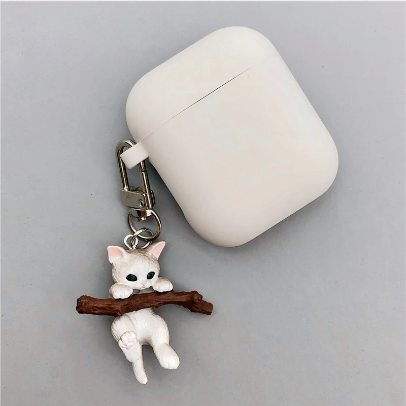 

Cute Cat Doll Decoration Silicone Case for Apple Airpods Accessories Bluetooth Earphone Protective Cover Headphones Headset Box