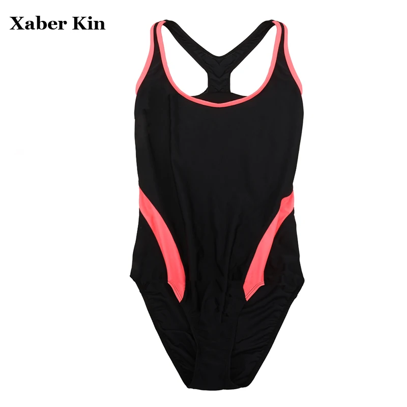 

Women Athletic Training Trikini Sporting Swimsuit One Piece Bathing Suit Women Monokini Racing Plus Size Swimwear G1-K342