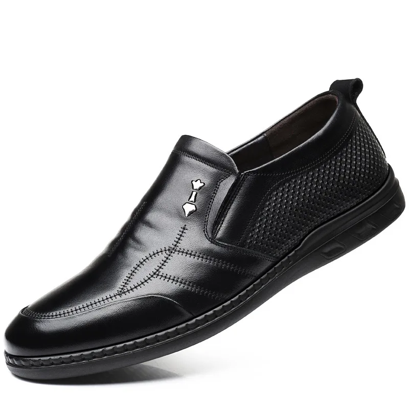 Sapatas Sapatos preto Macio Dos Fundo Homens Brown Superfície Anti Redonda Único Couro 3177 De Desenhador Novos Pai Cabeça Do Genuínos skid qtTTgRna