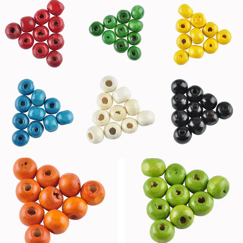 

LNRRABC New! High Quality! 7MM 280 pcs/lot Mix Color Handmade/DIY Round Wooden Beads for jewelry making