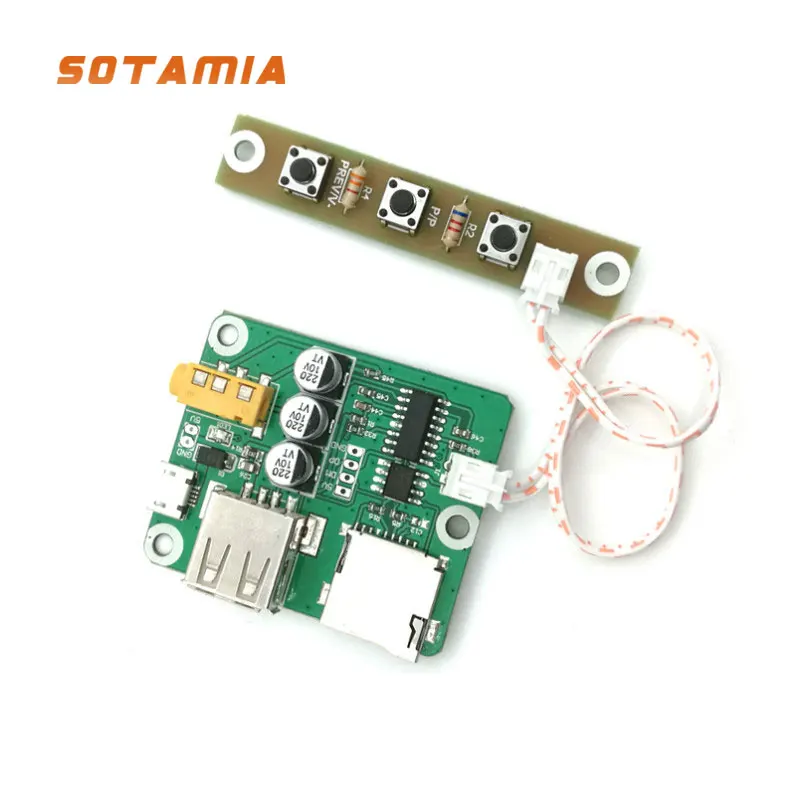 

SOTAMIA MP3 Decoder Board Stereo MP3 Music Player Audio Module Support TF Card USB For Car Speaker Audio Amplifier DIY