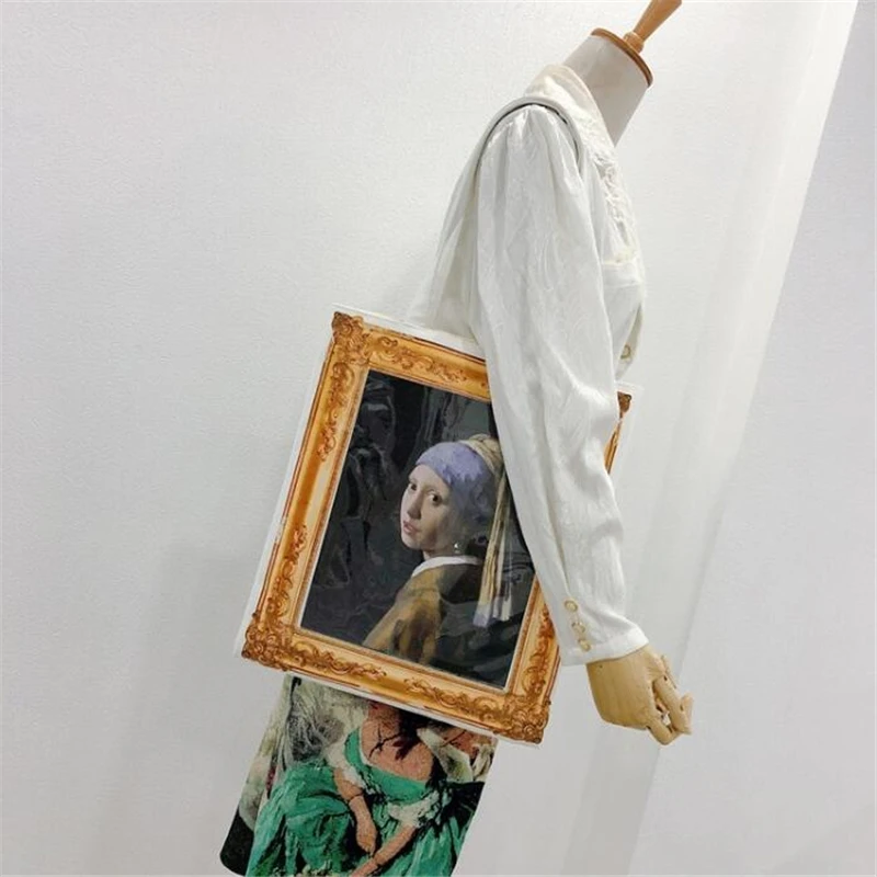 Винтажная сумка на плечо с масляным рисунком 2019 роскошные сумки женские