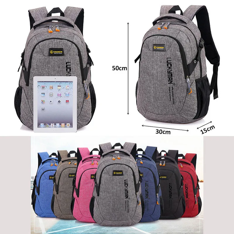 Mochila escolar Unisex impermeable de nailon a estrenar Mochila para hombres de negocios y mujeres Mochila de poliéster Mochila para ordenador Mochila
