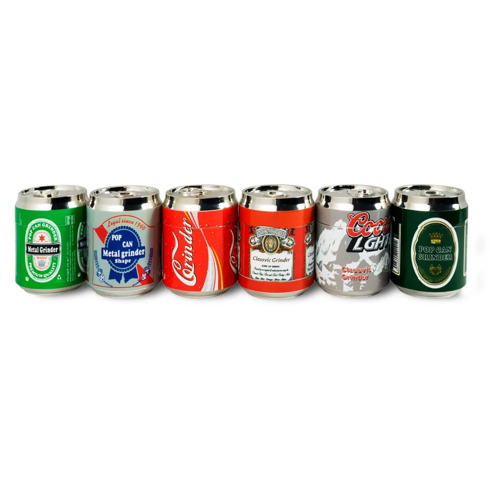 

Zinc Alloy Cola Can Grinder 3 Layers Tobacco Crush Send Random Color