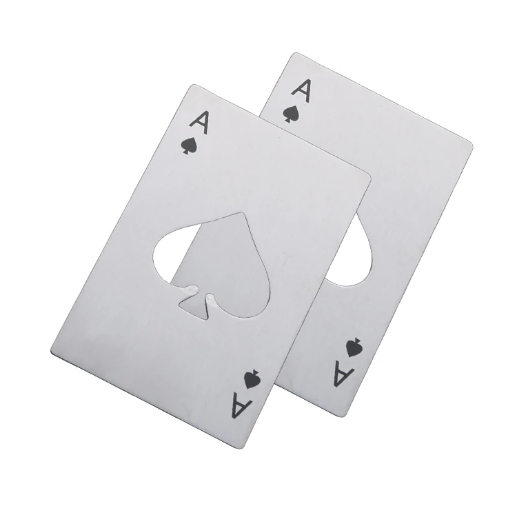Stainless Steel Bottle Opener Eco-friendly Poker Card Beer Openers (3)