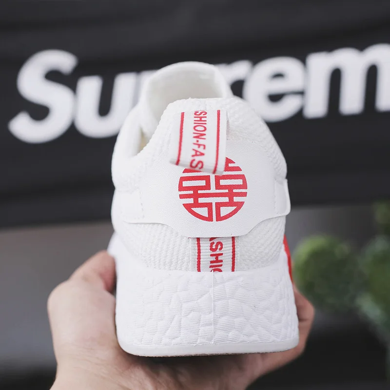 

Small white shoes female summer 2018 new double happiness Korean version ulzzang ins