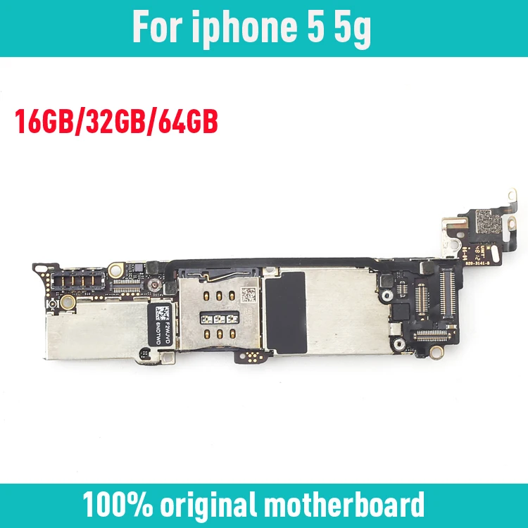 

100% Original unlocked for iphone 5 5G Motherboard with IOS System,for iphone 5 Logic board with Full Chips,16gb / 32gb / 64gb