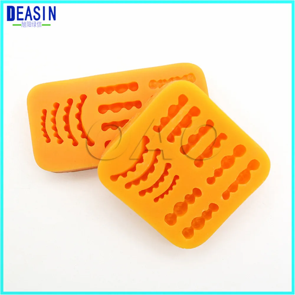 

6pcs Dental Lab Denture Laboratory Wax TeethRubber Model Inverted Mold Base