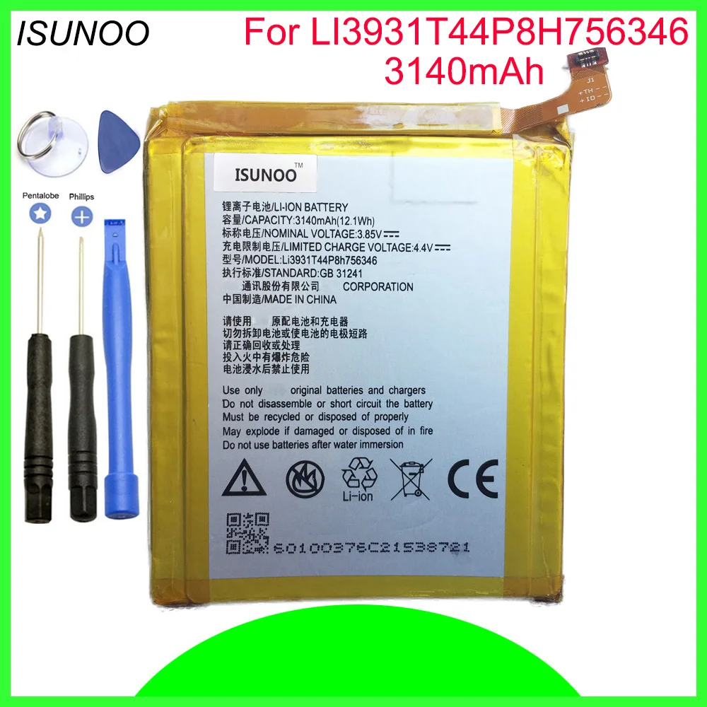 ISUNOO 3140 мАч LI3931T44P8H756346 батарея для ZTE Axon 7 5 дюймов A2017 с ремонтными