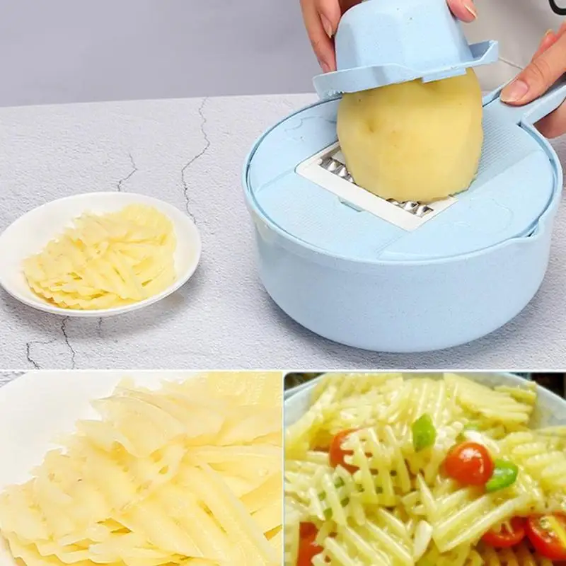 

10/15PCS Fruit Slicer Vegetable Slicer Potato Peeler Carrot Onion Grater with Strainer Vegetable Cutter Kitchen Accessories