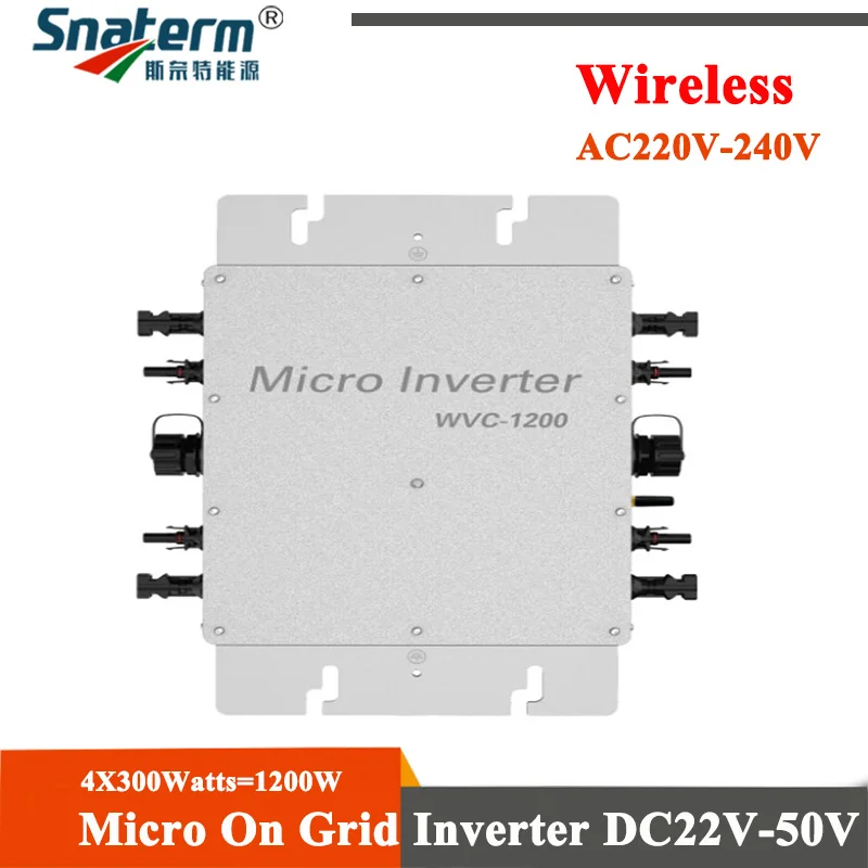 MPPT микро Сетка Tie Inverter1200W чистая Синусоидальная волна солнечный инвертор 22 50V DC