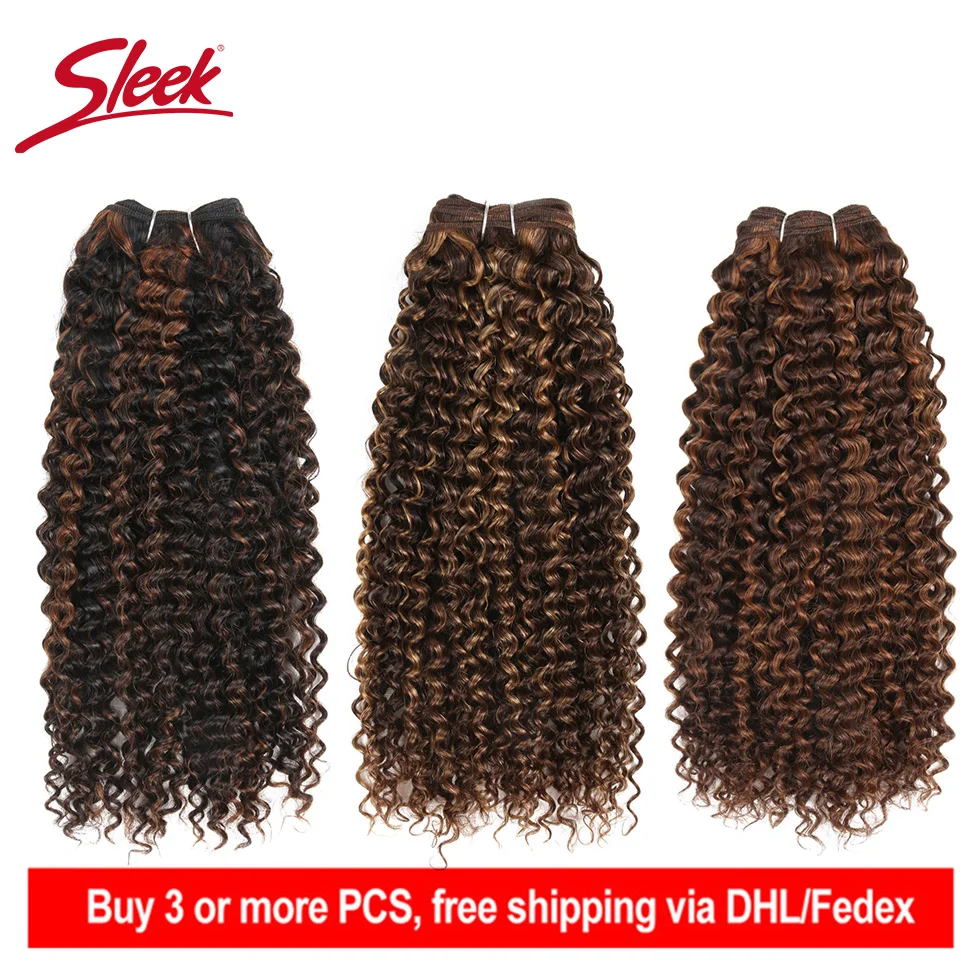 

Sleek Double Drawn Remy Water Wave Brazilian Human Hair Weave Bundles Hair Extension Ombre Piano P4/30# P4/27# P1B/30# Color