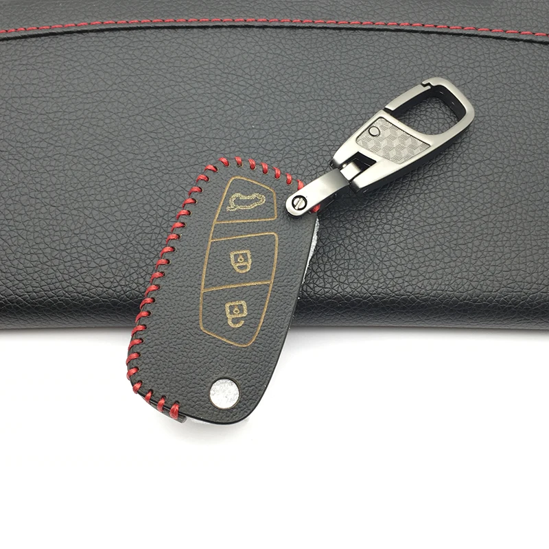 3 кнопки кожаный чехол для автомобильного ключа Fiat / Panda Stylus Stitch/Doblo/big/Bravo 500