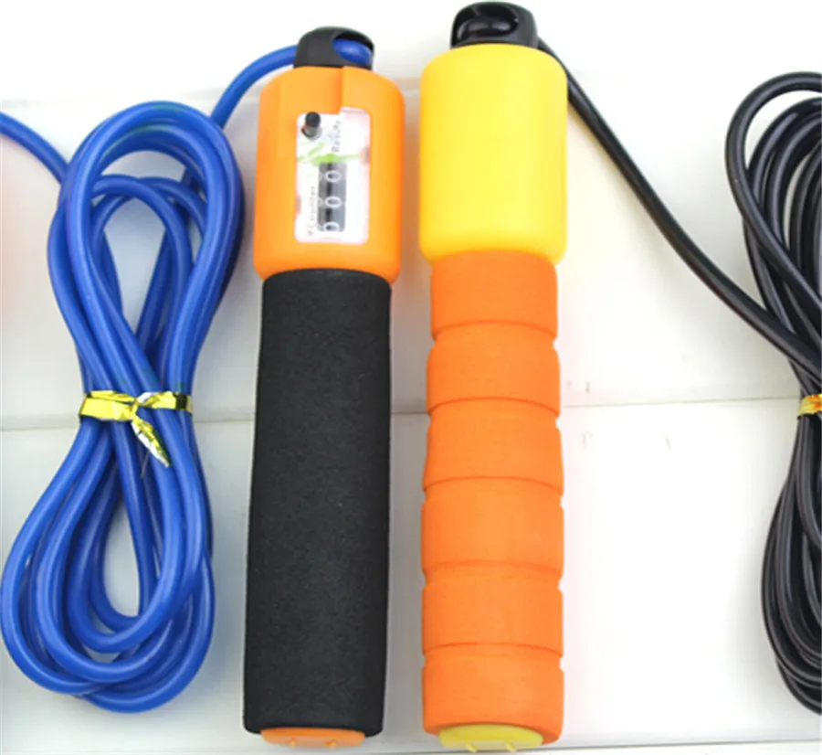 Rubber Counter Jump Rope Crossfit Adjustable Cotton Thread Skipping Rope Jumping (6)