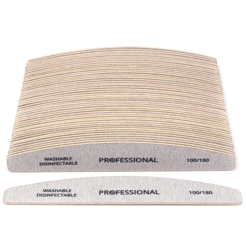 Profissional Barco de Madeira Pedicure Double-sided Buffers Prego Abastecimento