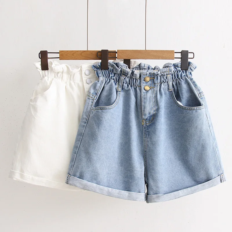 Solid Women Clothing Denim Shorts With Pockets New Arrival