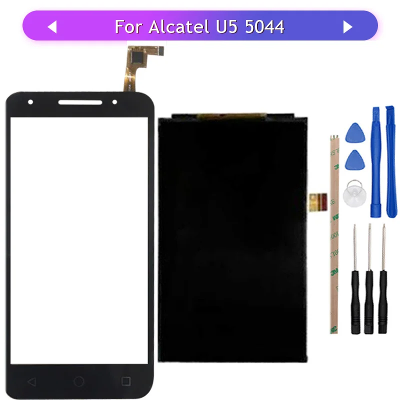 Экран для Alcatel U5 5044D 5044I 5044T 5044Y ЖК дисплей сенсорный экран в сборе стекло
