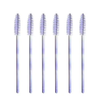 

100pcs Light Purple Disposable Mascara Brush Wand Eyebrow Brushes Eyelash Spoolie Eye Lash Wands Spooly Applicator Makeup Kits