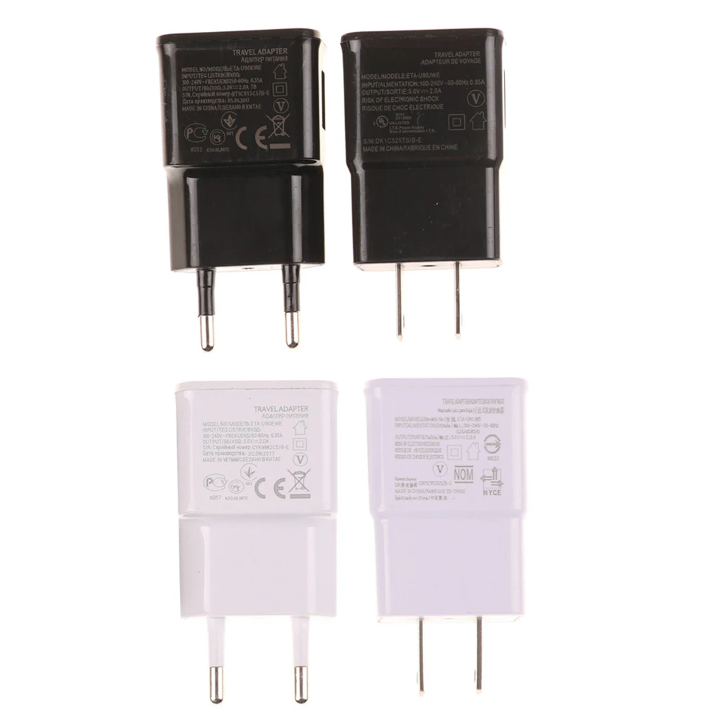For Samsung Galaxy Note 3 S5 Wall Adapter Portable Travel P0.11 1 Piece Home 2.0A USB EU US Plug Head