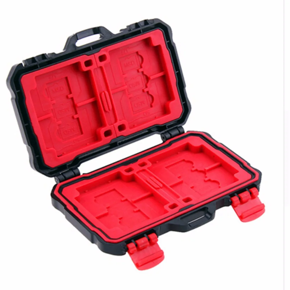 

4pcs CF card Memory Card Box Protector Case Waterproof Anti-shock Case Holder SDXC MSPD XD 12 TF T-Flash Storage