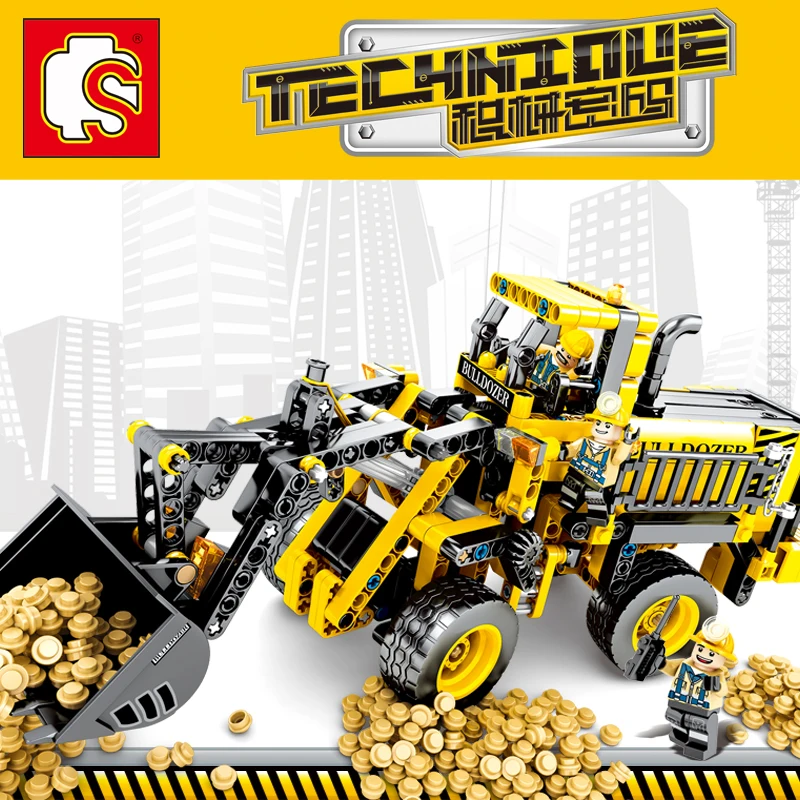 

DIY Excavator Wheel Loader Sets Building Blocks Bricks Toy Compatible with Legoingly 701701 Educational Technic Series Technique