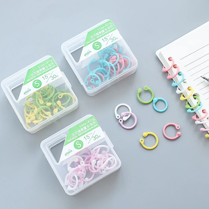 20PCS Circle Loose Leaf Ring Binder Hoop For DIY Photo Scrapbook Album Book
