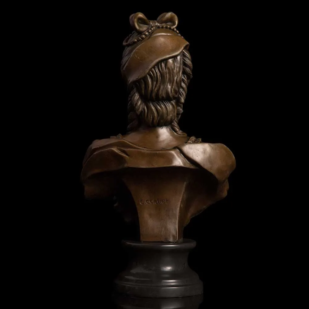 ATLIE 49 см бронзовая русская скульптура Бюст Женщины фигурка Западная молодой женщины Скульптура девушки для украшения