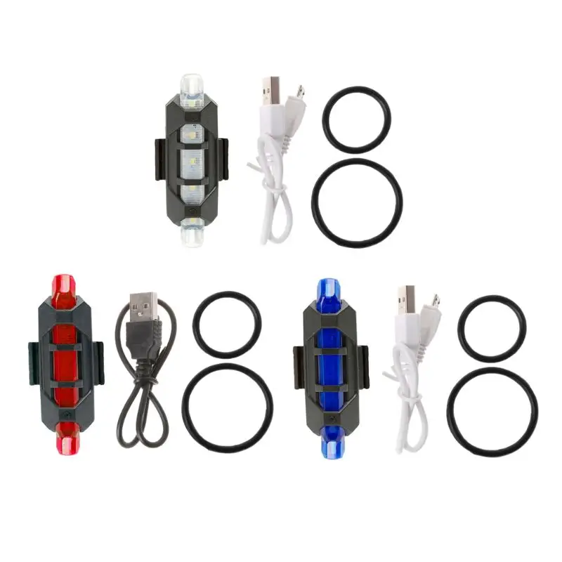 

New Cycling 5 LED USB Rechargeable Bike Light Bicycle Light Tail Warning Light Rear Safety For Bicycle Accessories