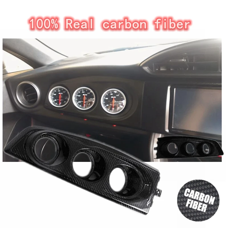 FT86 GT86 FRS BRZ RHD BLZ STYLE DASH TRIPLE GAUGE POD 60MM CARBON FIBERin Body Kits from